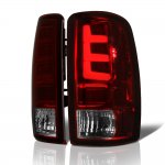 2000 Chevy Tahoe Red Smoked LED Tail Lights