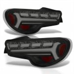 Subaru BRZ 2013-2020 Black Smoked LED Tail Lights Sequential Signals