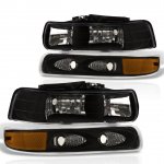 2006 Chevy Tahoe Black Headlights Set