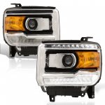 2014 GMC Sierra 1500 Black Projector Headlights LED Signature DRL 2014 GMC Sierra 1500 Black Projector Headlights LED Signature DRL