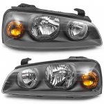 Hyundai Elantra 2004-2006 Black Headlights