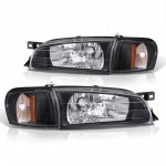 Subaru Impreza 1993-2001 Black Headlights Corner Lights Set