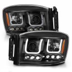 2009 Dodge Ram 3500 Black Projector Headlights LED A1