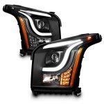 2020 GMC Yukon XL Black LED DRL Projector Headlights