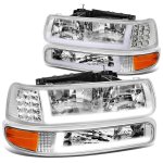 2002 Chevy Silverado LED DRL Headlights Bumper Lights LED Signal Lights