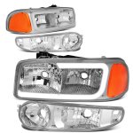 GMC Yukon Denali 2001-2006 Headlights Set LED DRL N2