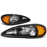 Pontiac Grand AM 1999-2005 Black Euro Headlights