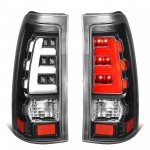 2000 Chevy Silverado Black LED Tail Lights N5