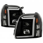 2010 GMC Yukon XL Denali Black Projector Headlights LED DRL S2