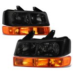 2006 Chevy Express Van Black Smoked Headlights Amber Signal Lights