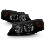 2009 Pontiac G6 Black Smoked Headlights