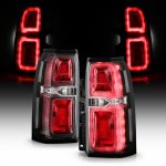2015 Chevy Tahoe Red Clear LED Tail Lights