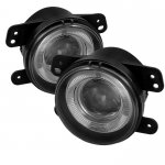 2008 Jeep Wrangler Smoked Halo Projector Fog Lights