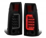 1992 Chevy Suburban Black Smoked LED Tail Lights Tube