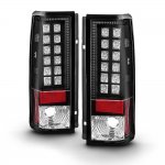 1993 Chevy Astro Black LED Tail Lights