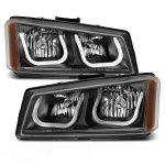 2004 Chevy Avalanche Black Headlights LED DRL A1