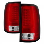 GMC Sierra 3500HD 2007-2014 Red and Clear LED Tail Lights Tube