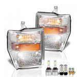 2009 Ford F450 Super Duty LED Headlight Bulbs Set Complete Kit