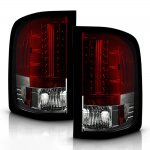 Chevy Silverado 2007-2013 Red and Smoked LED Tail Lights