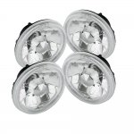 5 Inch Round Sealed Beam Headlights Conversion Low and High Beams H5006 H4 Halogen