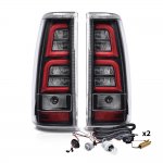 1999 Chevy Silverado Black LED Tail Lights Tube