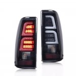 Chevy Silverado 1999-2002 Black Smoked LED Tail Lights Tube