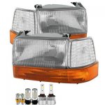 Ford F350 1992-1996 LED Replacement Headlight Bulbs Set Complete Kit