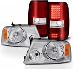 2007 Ford F150 Headlights LED Tail Lights Red