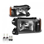 1988 Ford Bronco Black LED Headlight Bulbs Set Complete Kit