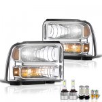 Ford F450 2005-2007 LED Headlight Bulbs Set Complete Kit