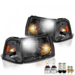 Ford Ranger 2001-2011 Smoked LED Headlight Bulbs Set Complete Kit