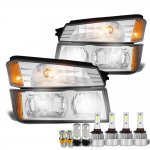 Chevy Avalanche 2002-2006 Body Cladding Headlights LED Bulbs Complete Kit