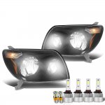 Toyota 4Runner 2003-2005 Black LED Headlight Bulbs Set Complete Kit