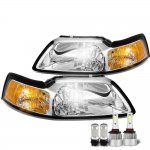 Ford Mustang 1999-2004 LED Headlight Bulbs Set Complete Kit