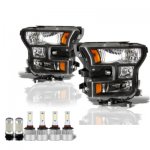 Ford F150 2015-2017 Black LED Headlight Bulbs Set Complete Kit