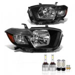 Toyota Highlander 2008-2010 Black LED Headlight Bulbs Set Complete Kit