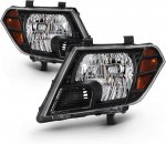 2013 Nissan Frontier Black Headlights