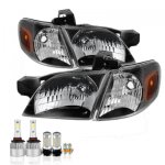 Chevy Venture 1997-2005 Black LED Headlight Bulbs Set Complete Kit Chevy Venture 1997-2005 Black LED Headlight Bulbs Set Complete Kit