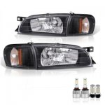 Subaru Impreza 1993-2001 Black LED Headlight Bulbs Set Complete Kit