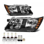 Dodge Journey 2009-2020 Black LED Headlight Bulbs Set Complete Kit