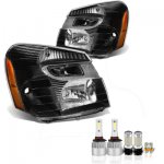 Chevy Equinox 2005-2009 Black LED Headlight Bulbs Set Complete Kit