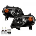 Chevy HHR 2006-2011 Black LED Headlight Bulbs Set Complete Kit