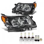 Subaru Forester 2009-2013 Black LED Headlight Bulbs Set Complete Kit