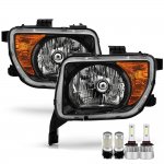 Honda Element 2003-2008 Black LED Headlight Bulbs Set Complete Kit Honda Element 2003-2008 Black LED Headlight Bulbs Set Complete Kit