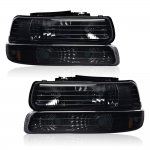 Chevy Suburban 2000-2006 Black Smoked Headlights Set Chevy Suburban 2000-2006 Black Smoked Headlights Set