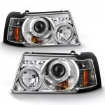 2011 Ford Ranger Clear Dual Halo Projector Headlights with LED 2011 Ford Ranger Clear Dual Halo Projector Headlights with LED