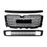 GMC Sierra 2500HD 2011-2014 Black Front Grill Lower Bumper Grille and Hood Molding Trim GMC Sierra 2500HD 2011-2014 Black Front Grill Lower Bumper Grille and Hood Molding Trim