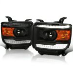 GMC Sierra 2014-2015 Black Projector Headlights GMC Sierra 2014-2015 Black Projector Headlights