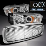 2004 Dodge Ram Chrome Billet Grille and Projector Headlights