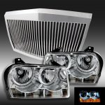 2010 Chrysler 300 Chrome Phantom Grille and Halo Headlights